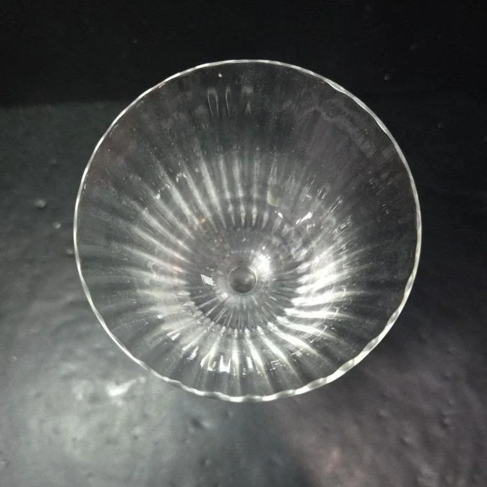 Miller Rogaska Fluted Goblet, Clear Ribbed Optic Wine Glass,‎ Crystal Stemware